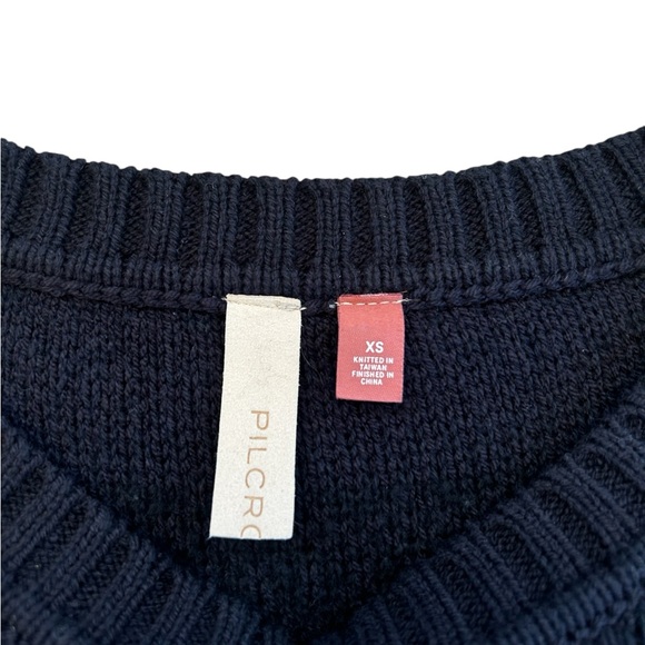 Pilcro Anthropologie Ruffled Sweater XS DarkAcademia Whimsigoth - Picture 8 of 16